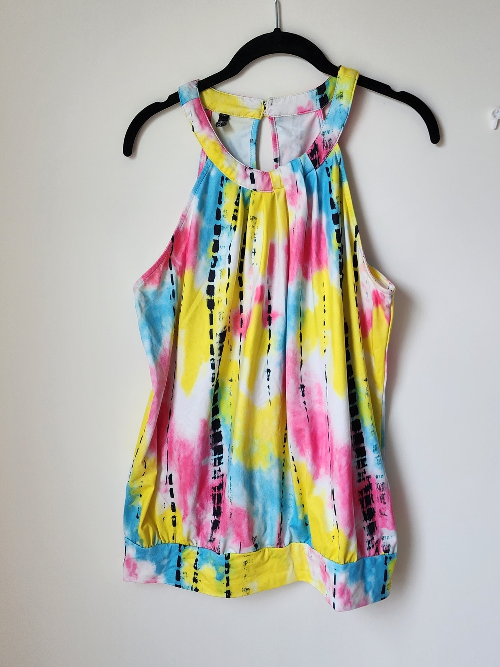 Tie-Dye Halter Tank Top